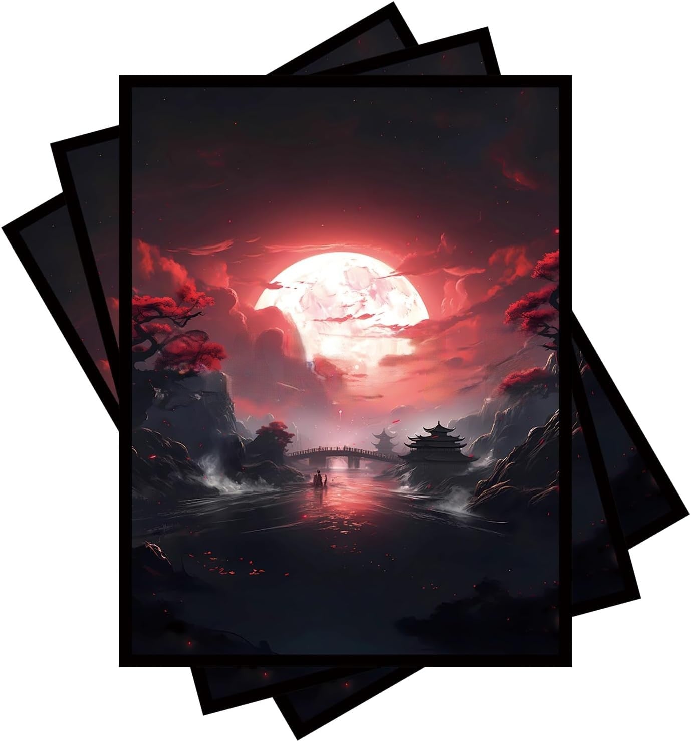 Red Moon Sleeves 100pcs
