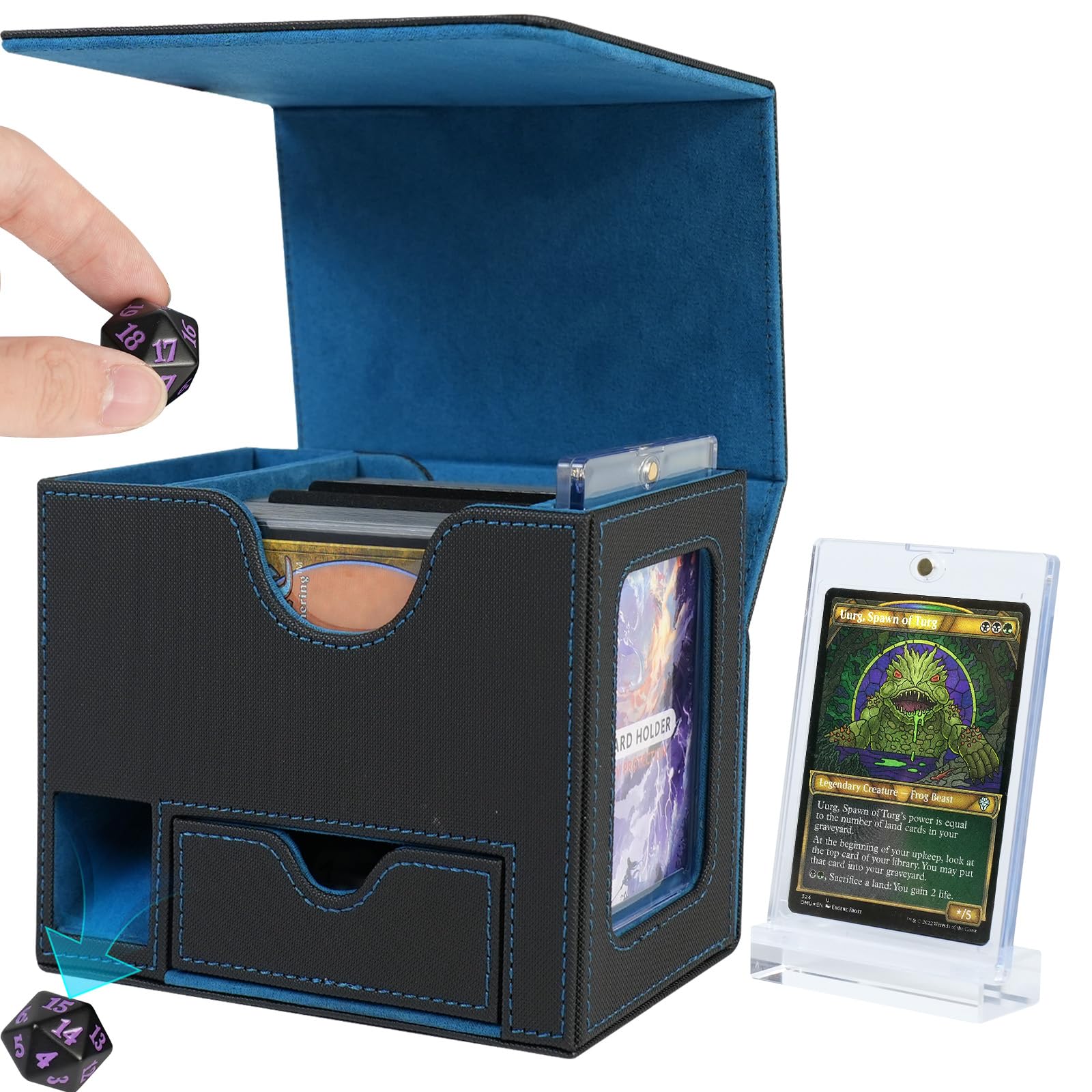 Standing Deck box w/ Dice Tray + Compartments