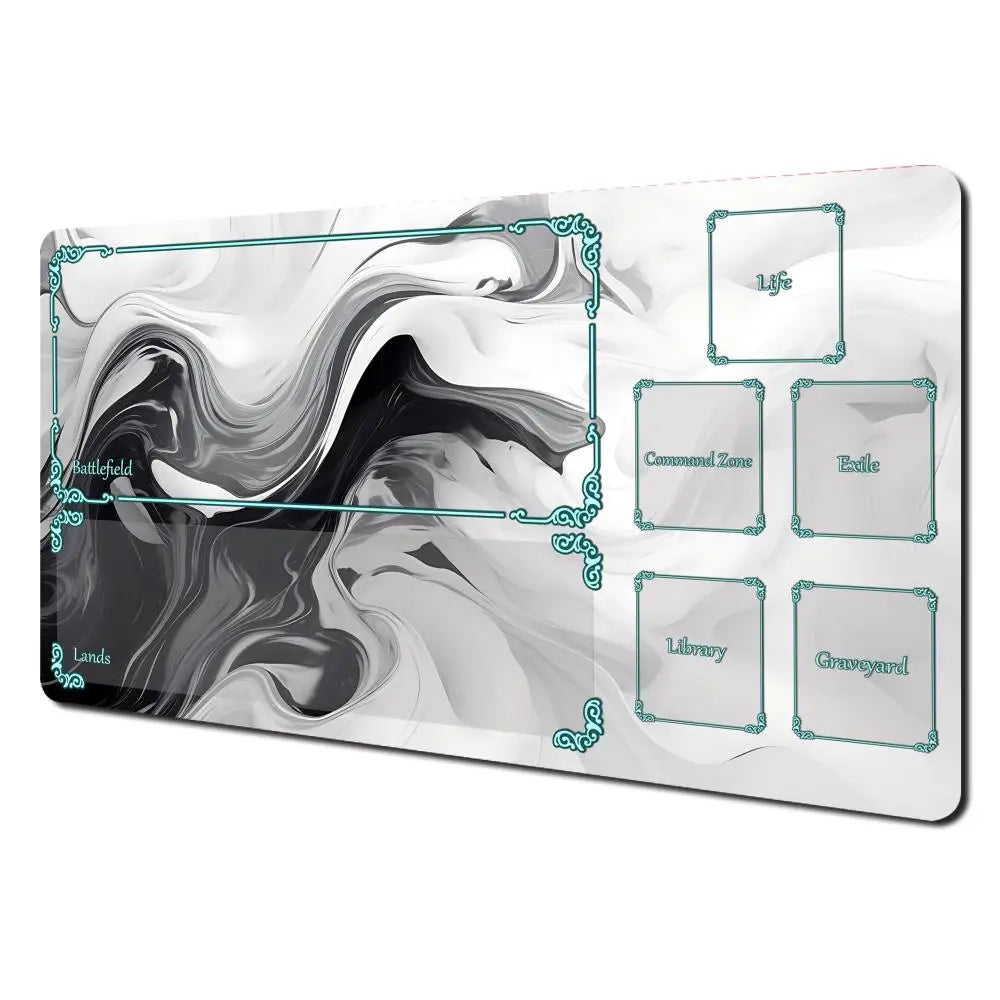 White Marble Abstract Playmat