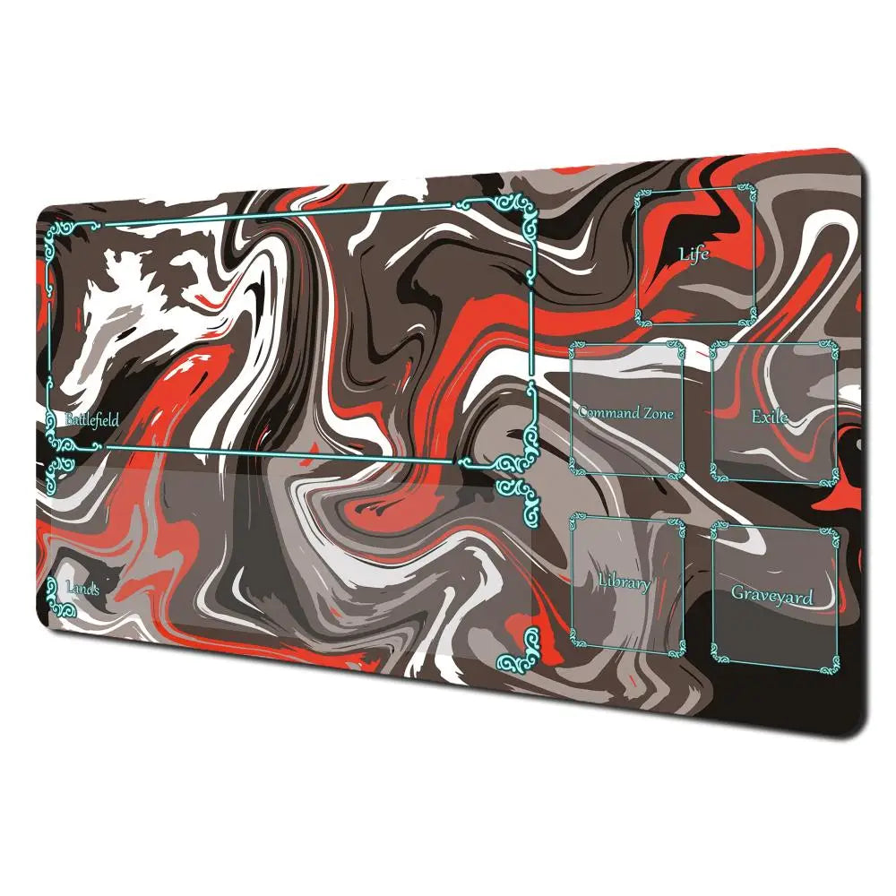 Red Marble Abstract Playmat