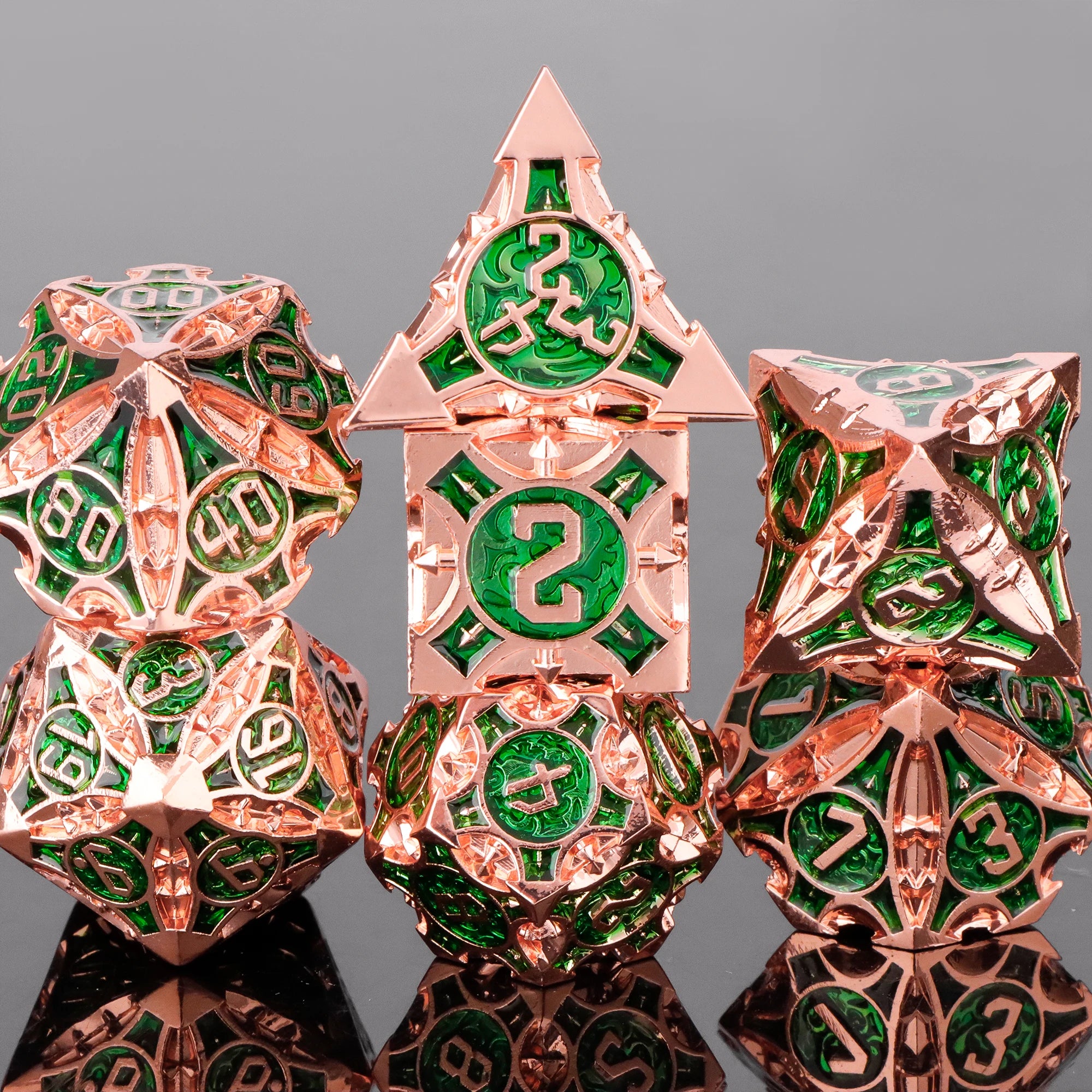 7pcs Unique Metal Dice