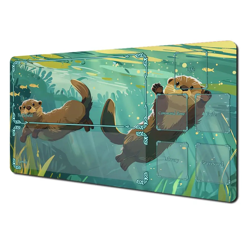 Cute Swimming Otters Playmat