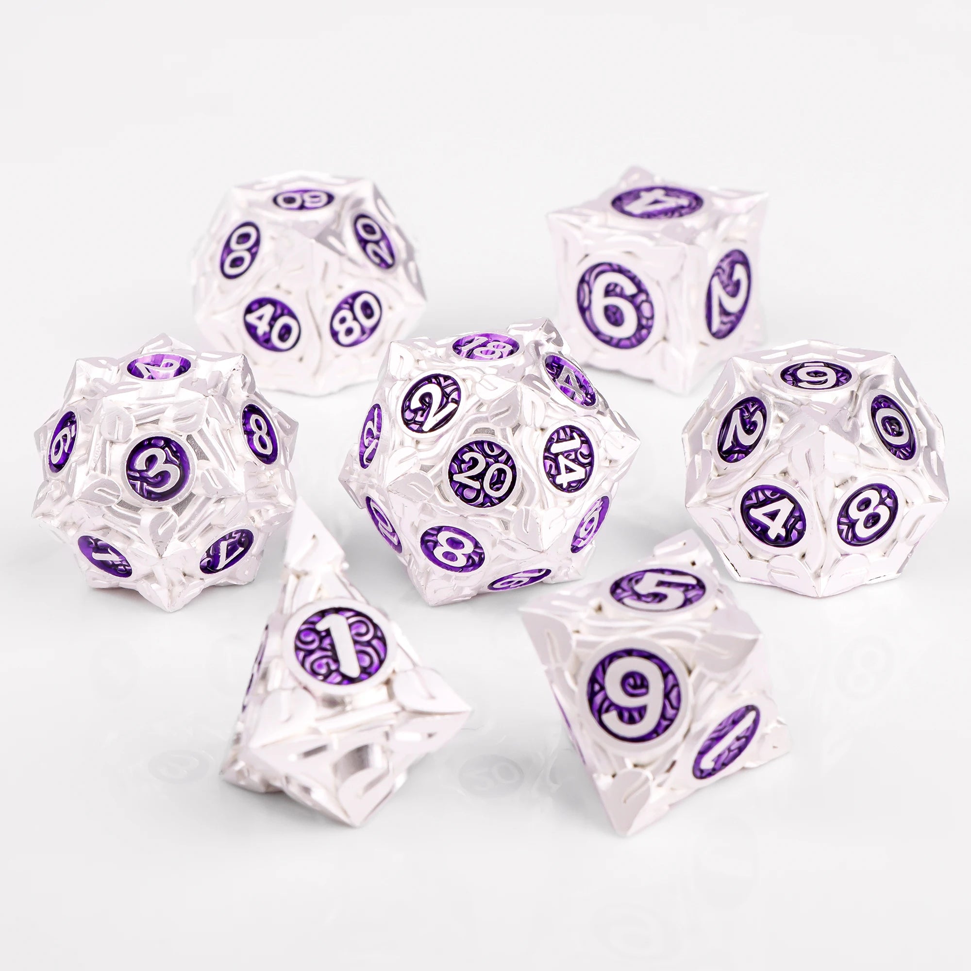 7pcs Unique Metal Dice