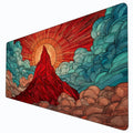 Stained Glass Red Volcano Playmat
