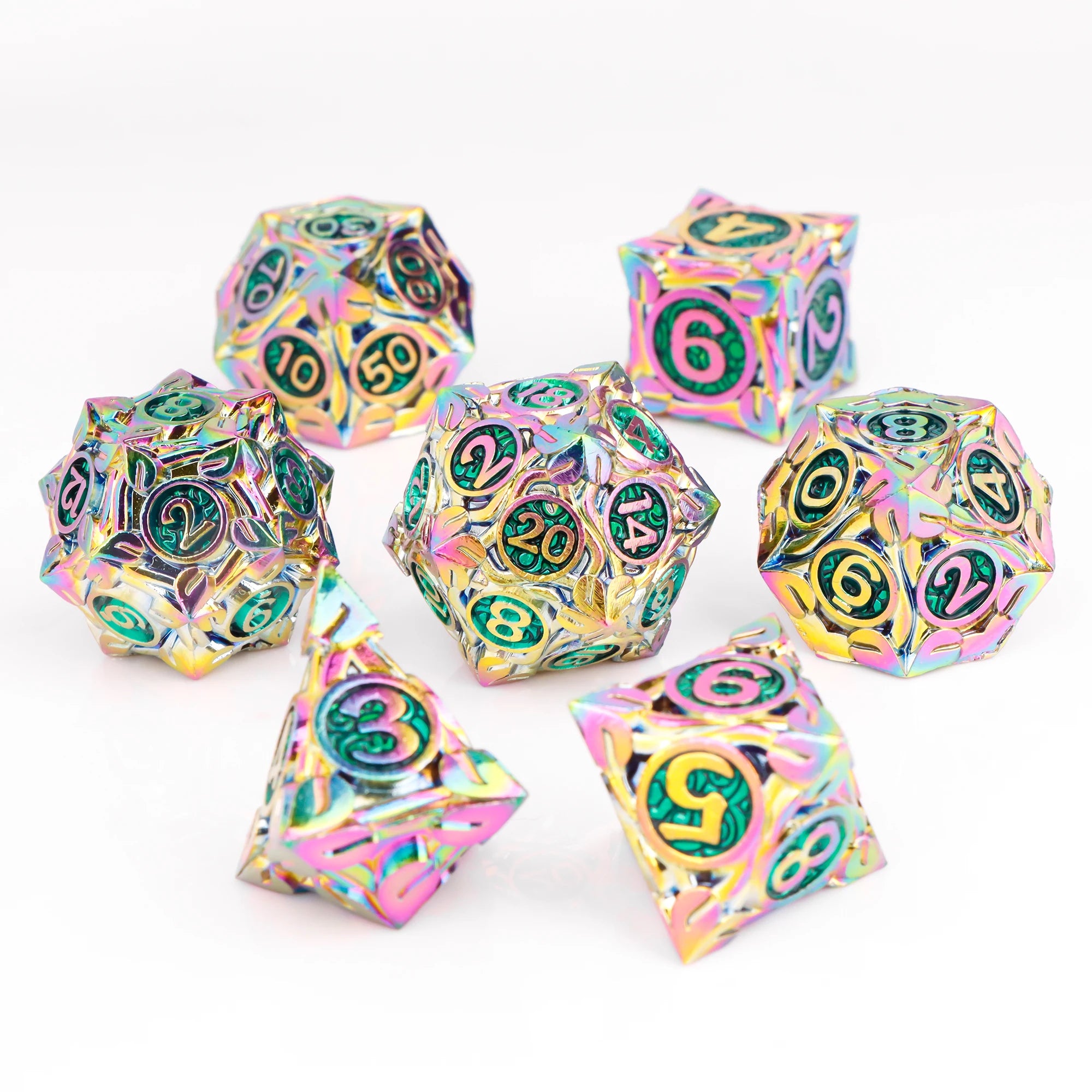 7pcs Unique Metal Dice