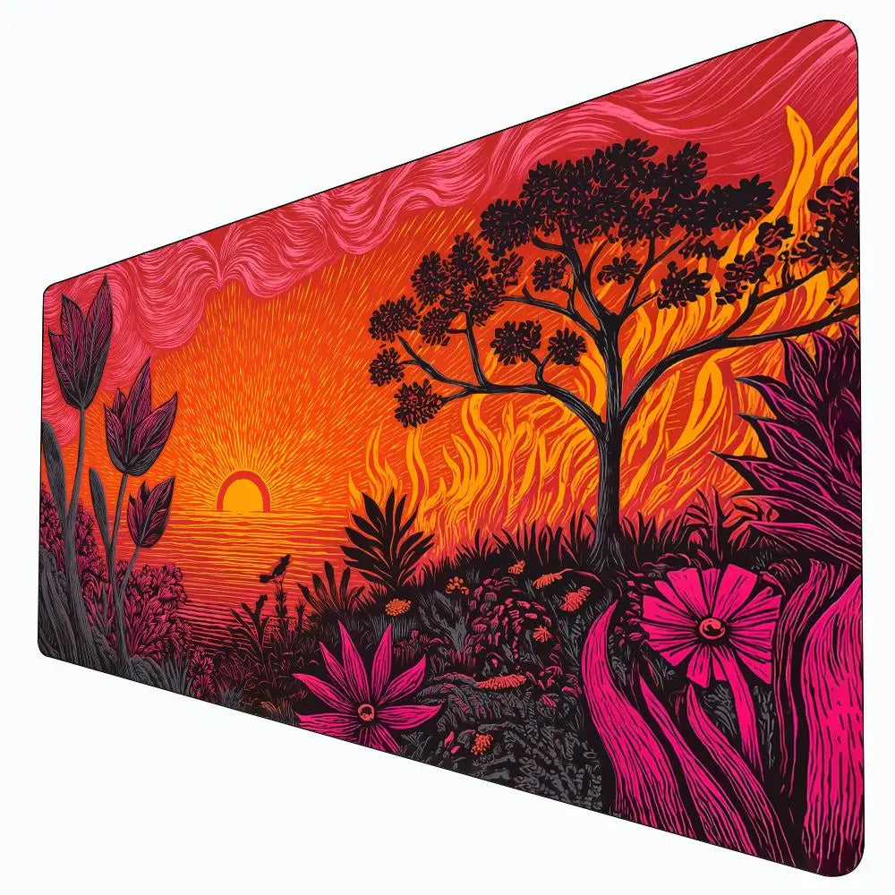 Mystical Flower Sunset Playmat