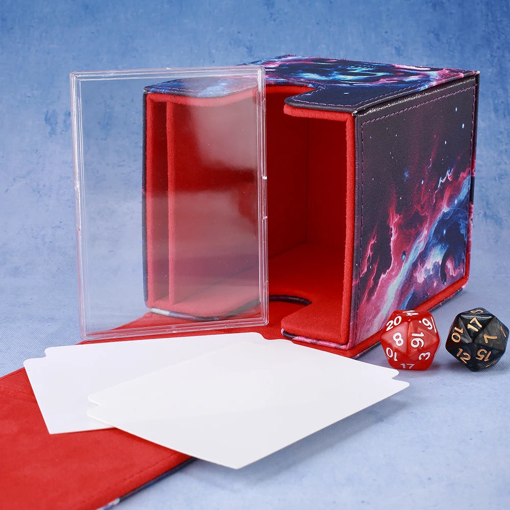 Black Stained Glass Deck Box w/ Display