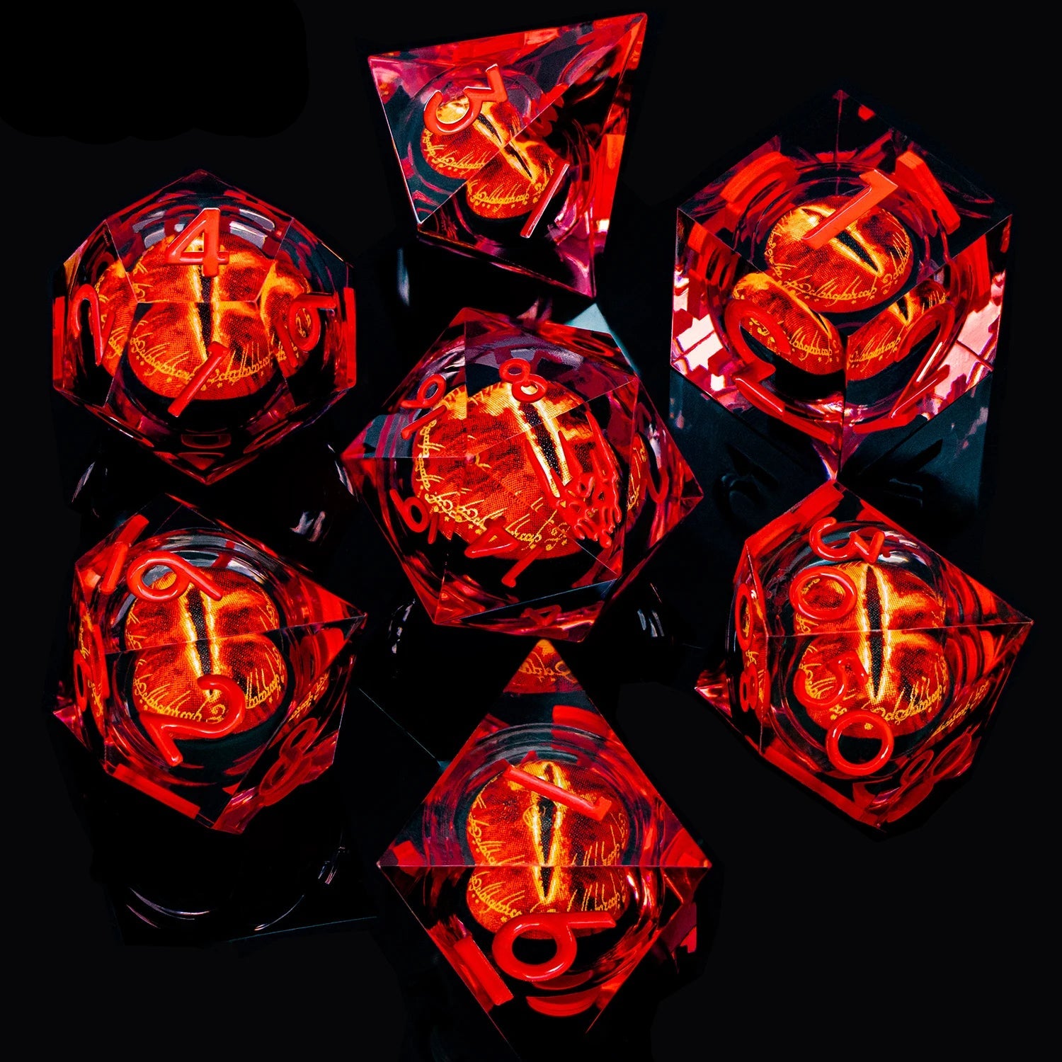 Eye of Sauron Themed Resin Dice Sets