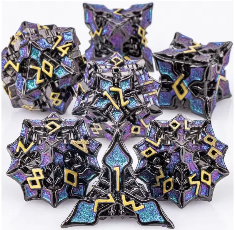 7pcs Unique Metal Dice