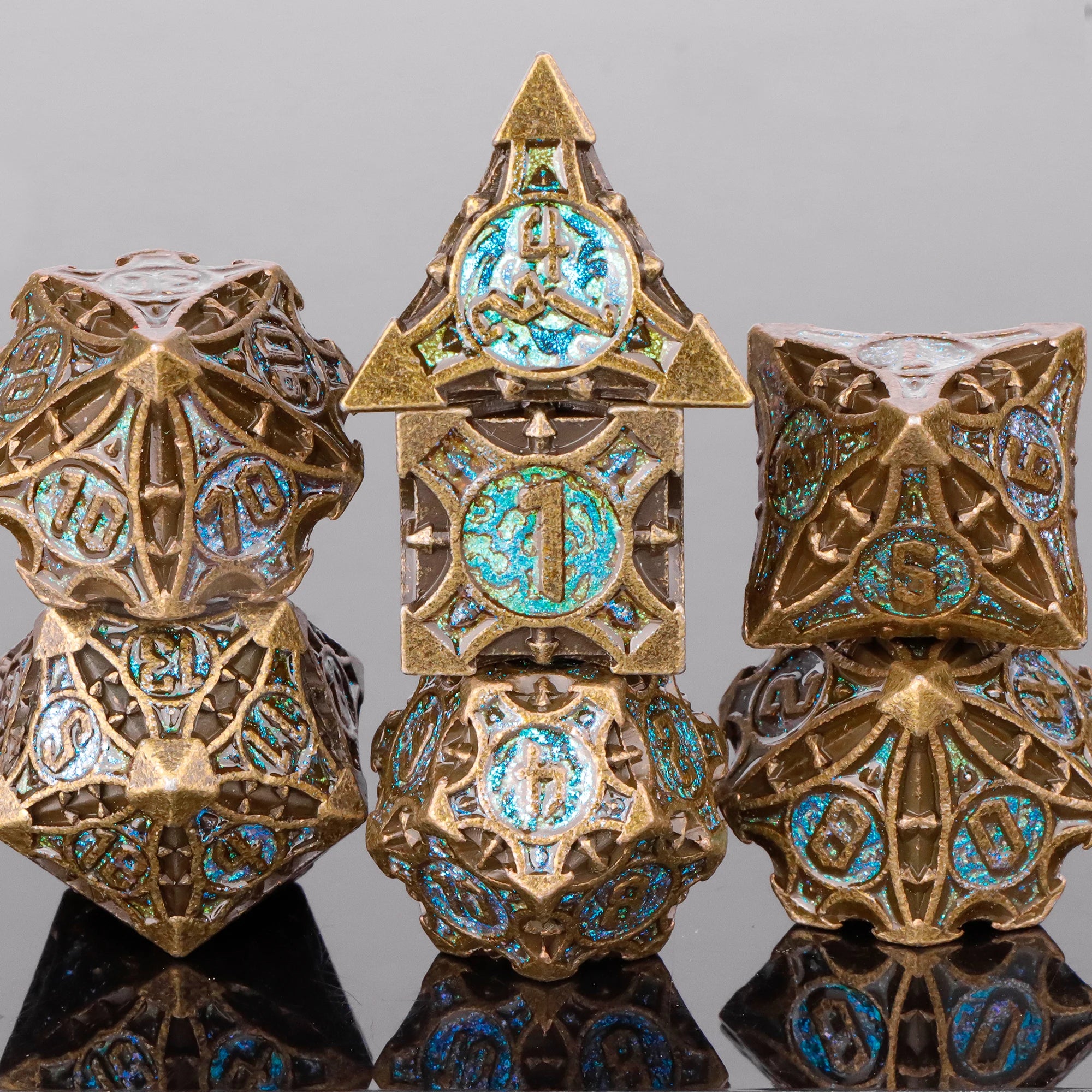 7pcs Unique Metal Dice