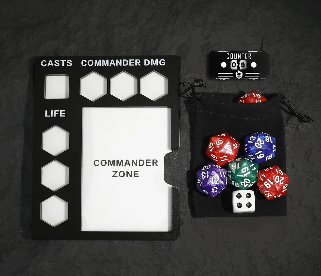 Command Zone Tray w/ dice + Life Counter