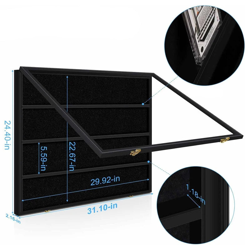 Card Display Frame Case w/ Hinged Door