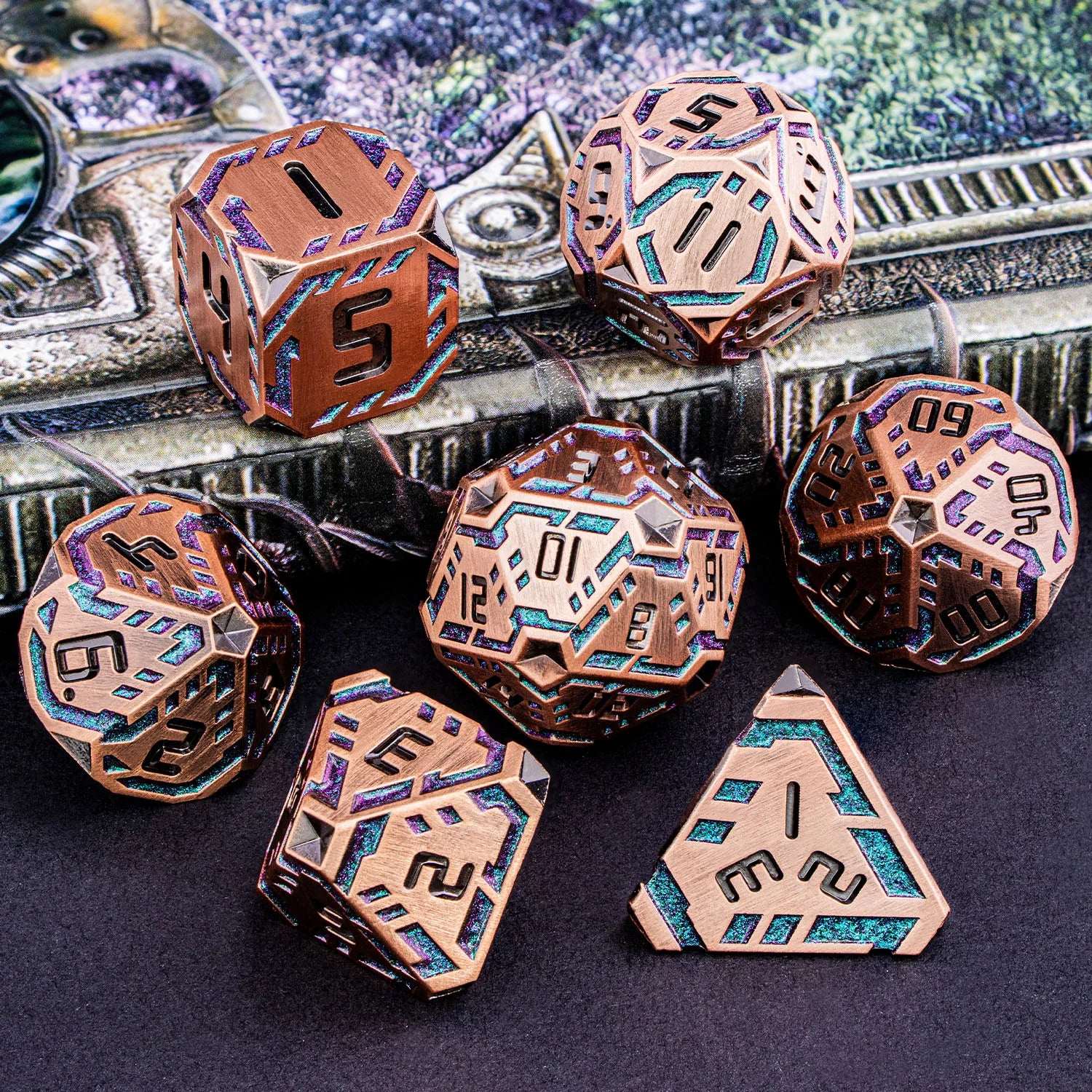 Futurist Metal Core Dice Sets