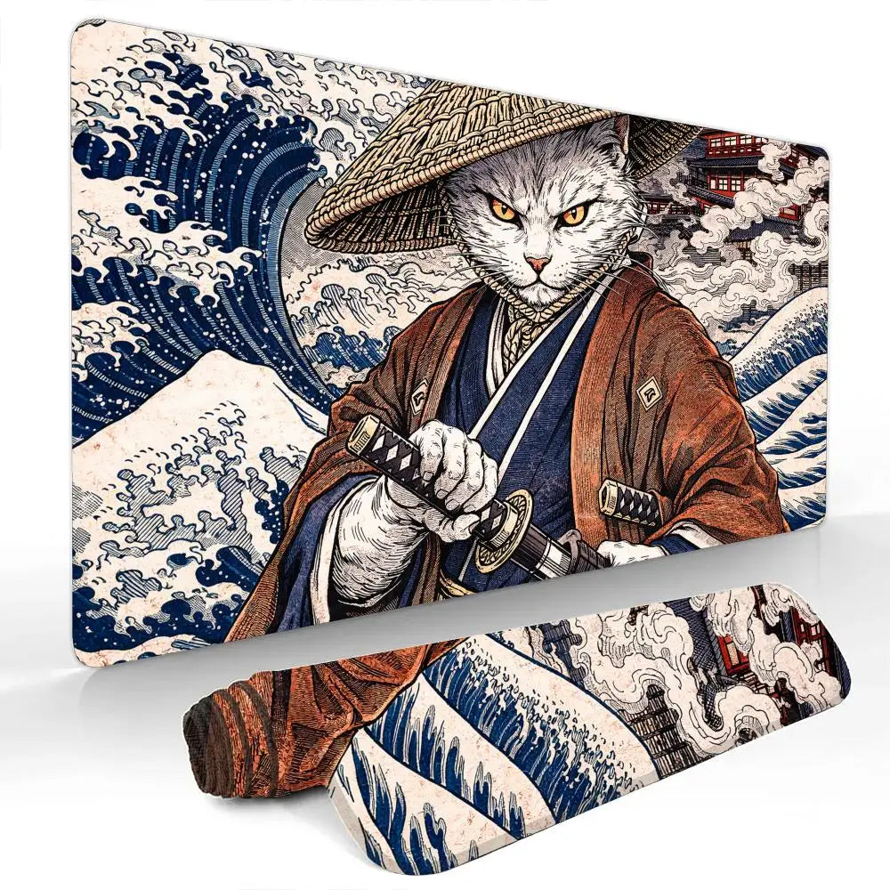 Cat Samurai Playmat