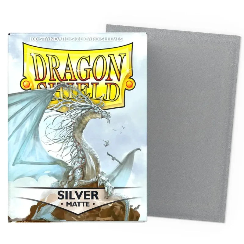 Silver Dragon Shield Matte Sleeves 100pcs