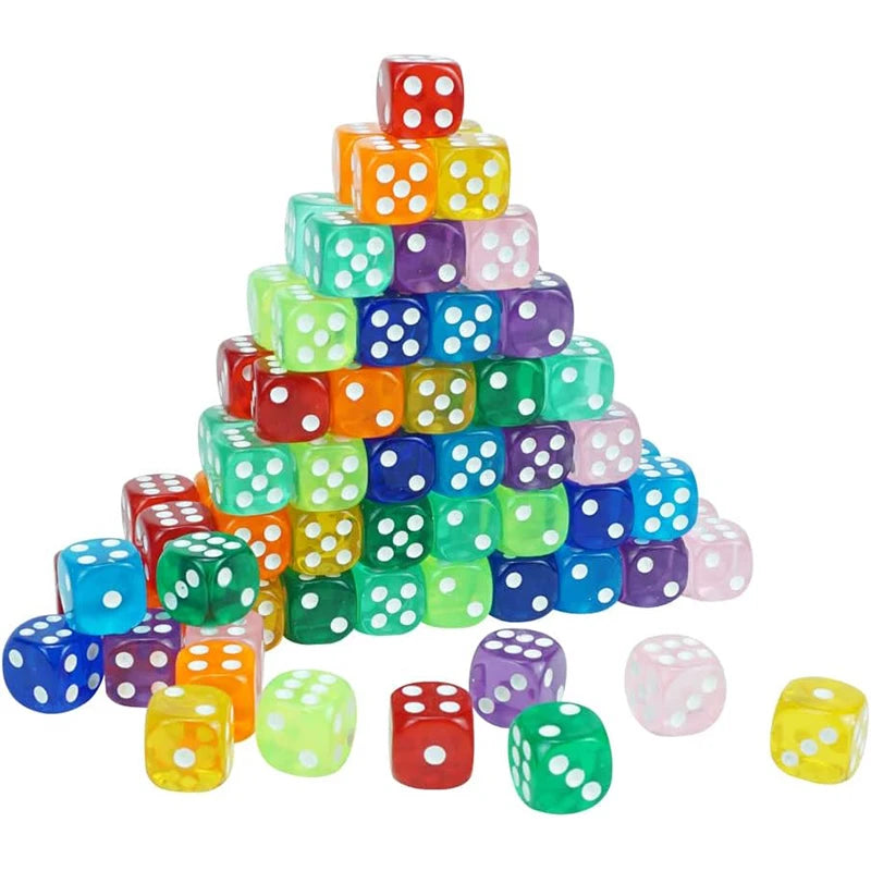 Assorted Dice Packs 10-100pcs 14mm