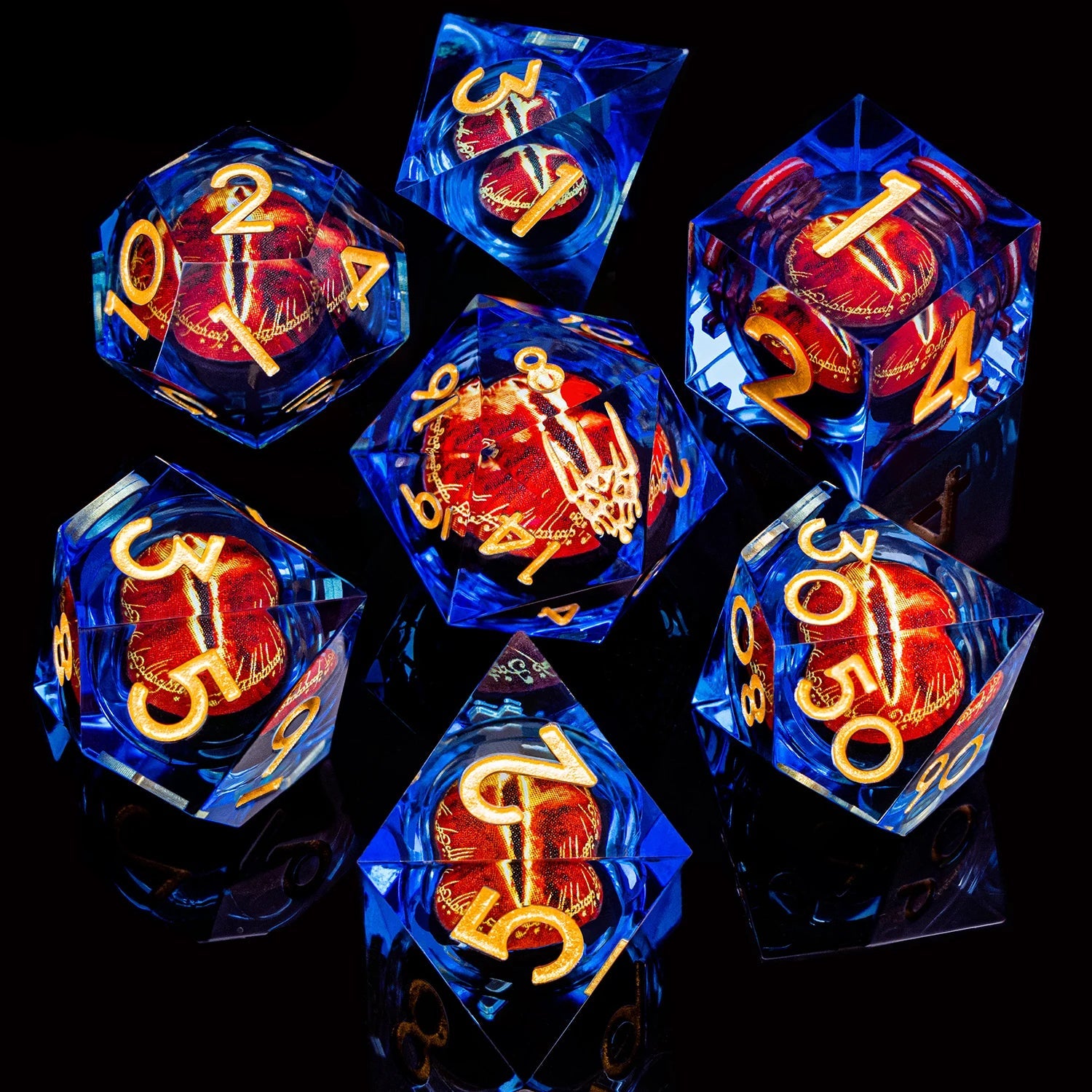 Eye of Sauron Themed Resin Dice Sets