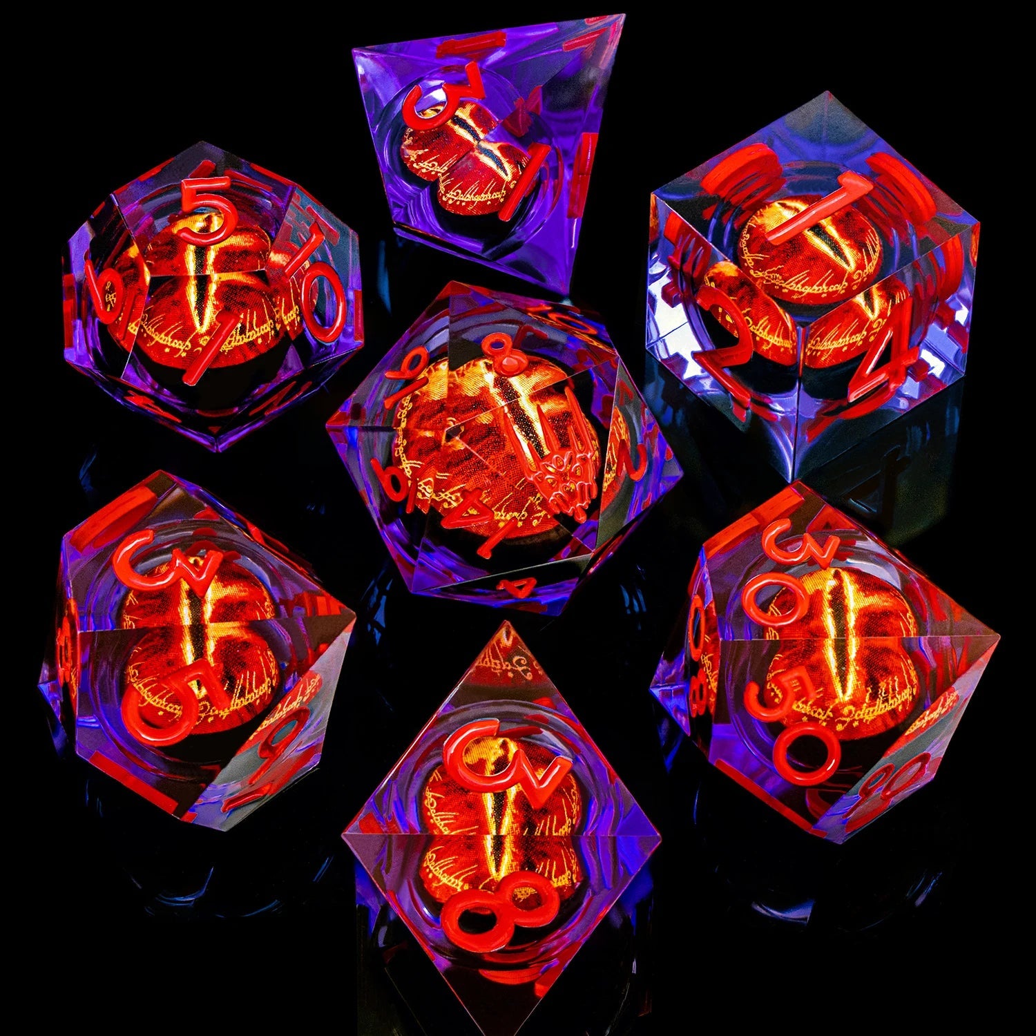 Eye of Sauron Themed Resin Dice Sets