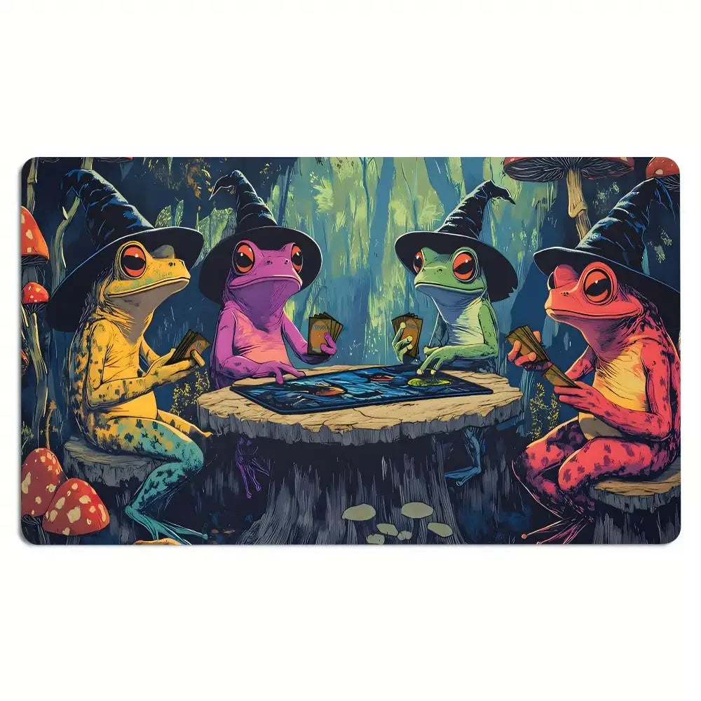Frogs Playing MTG Playmat