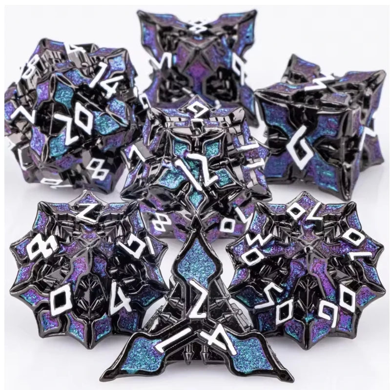 7pcs Unique Metal Dice