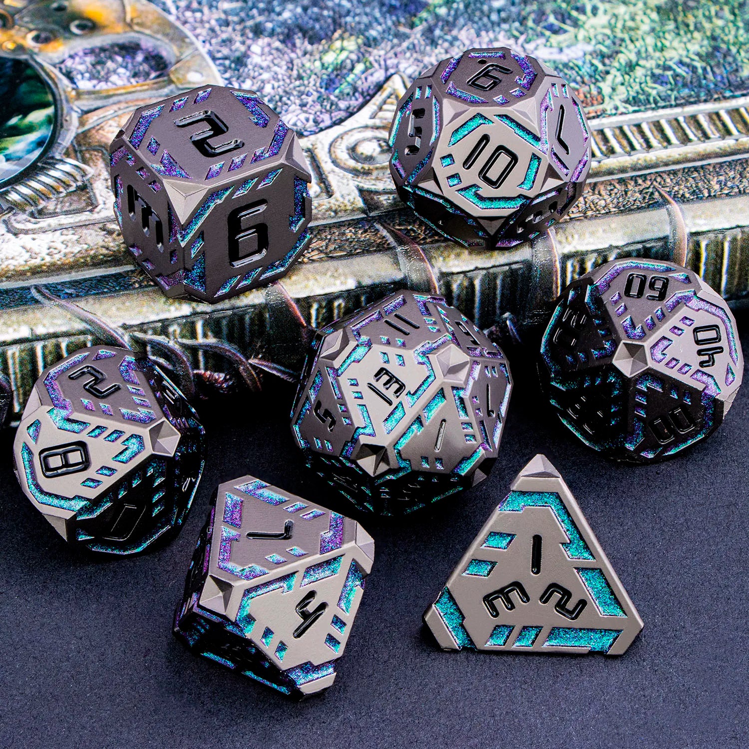 Futurist Metal Core Dice Sets