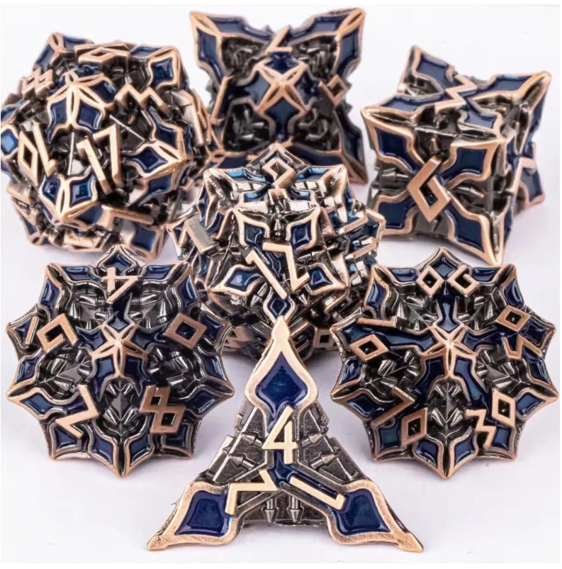 7pcs Unique Metal Dice