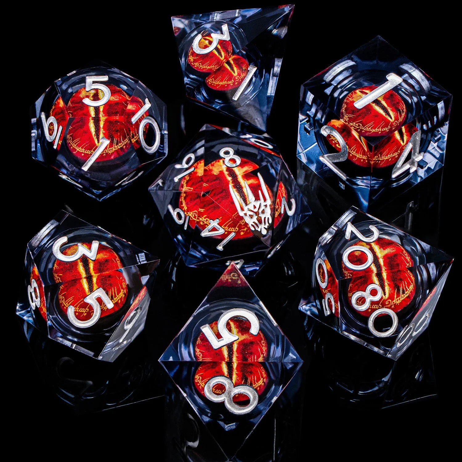 Eye of Sauron Themed Resin Dice Sets