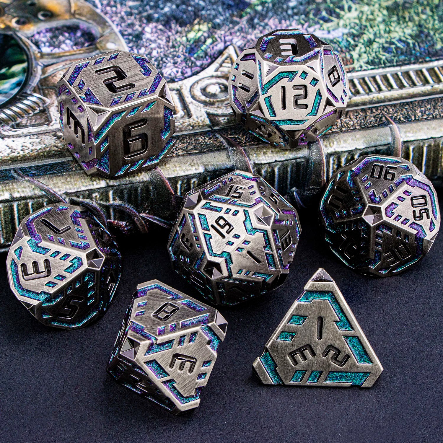 Futurist Metal Core Dice Sets