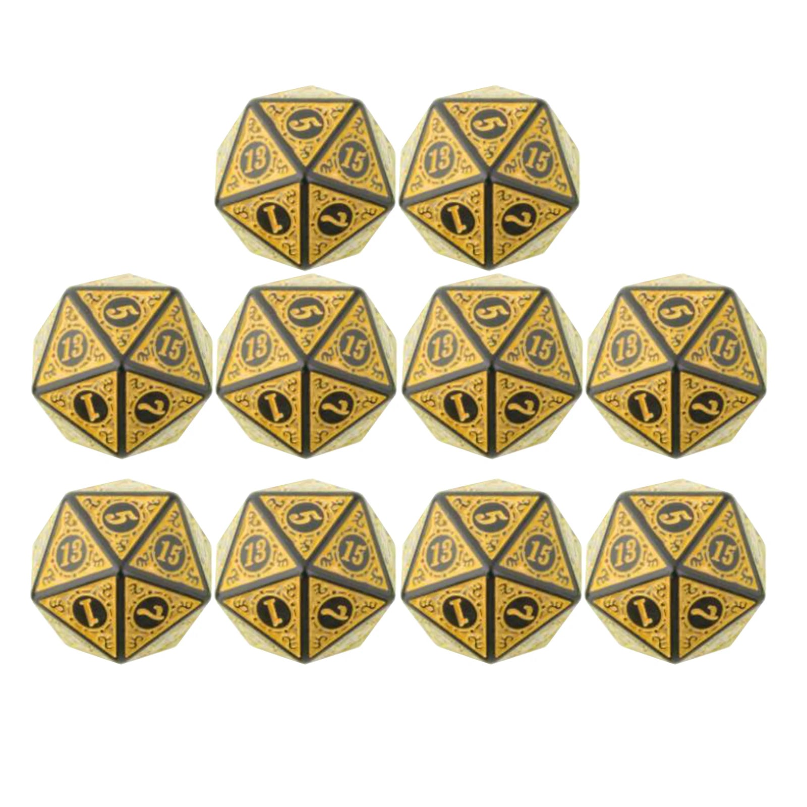 Patterned D20 Dice 10pcs