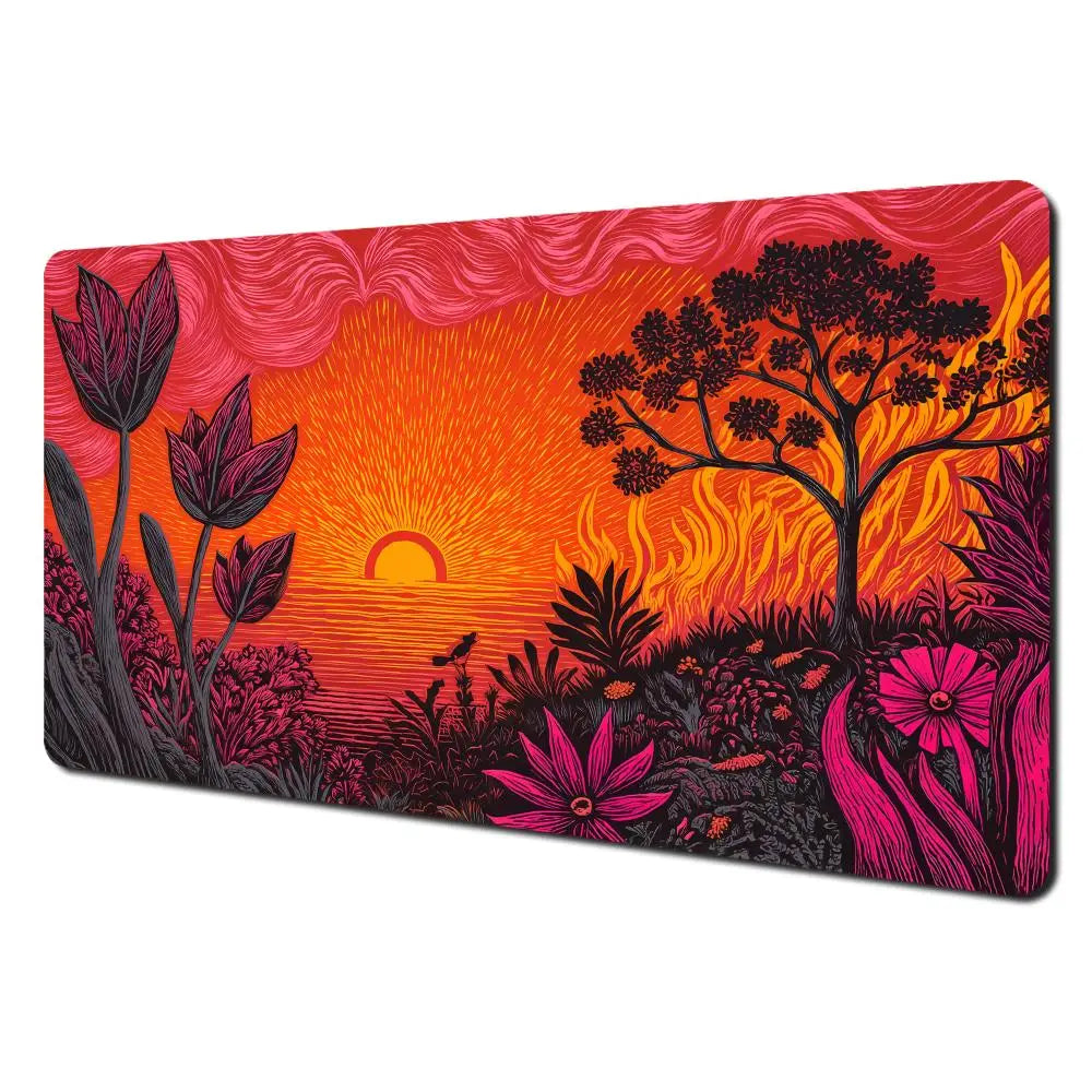 Mystical Flower Sunset Playmat