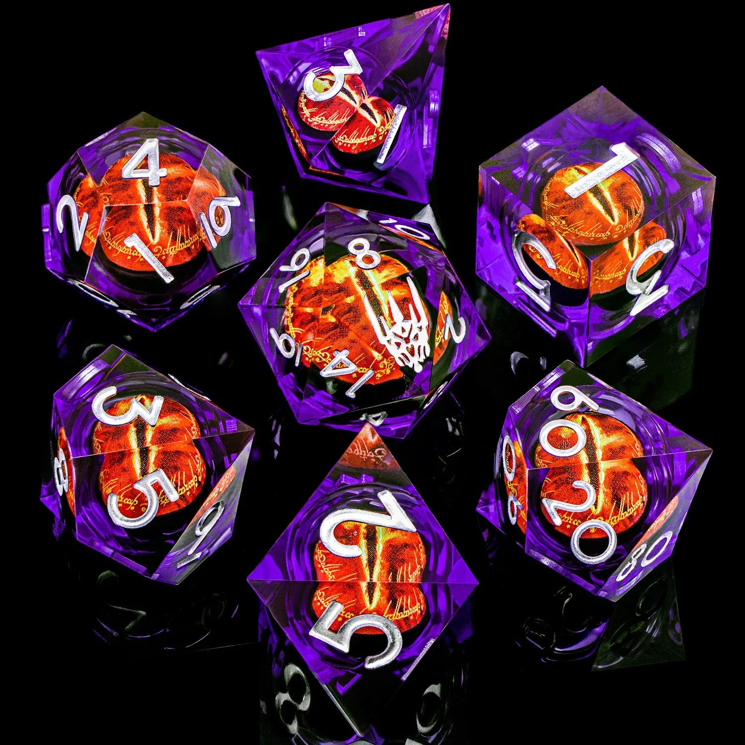 Eye of Sauron Themed Resin Dice Sets