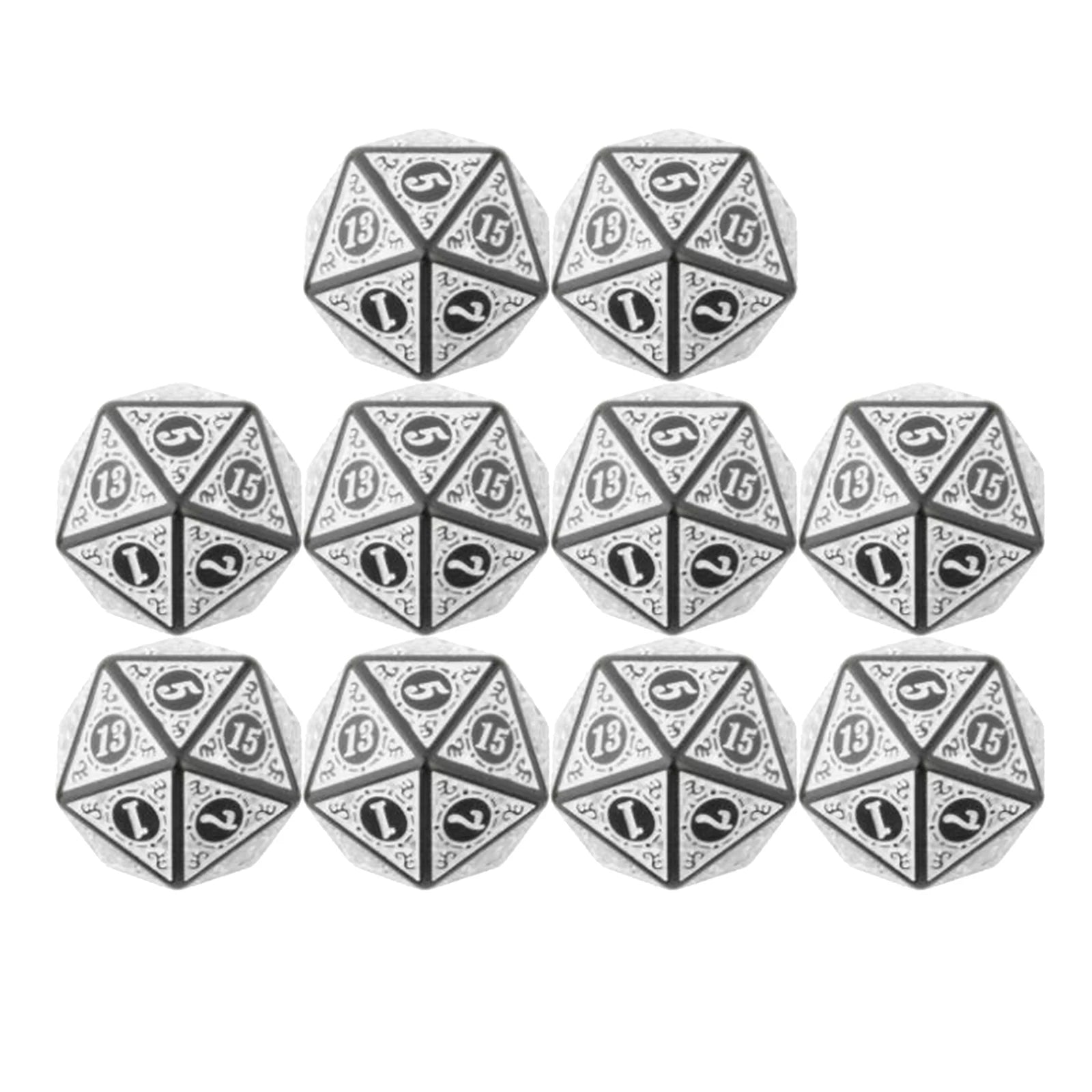 Patterned D20 Dice 10pcs