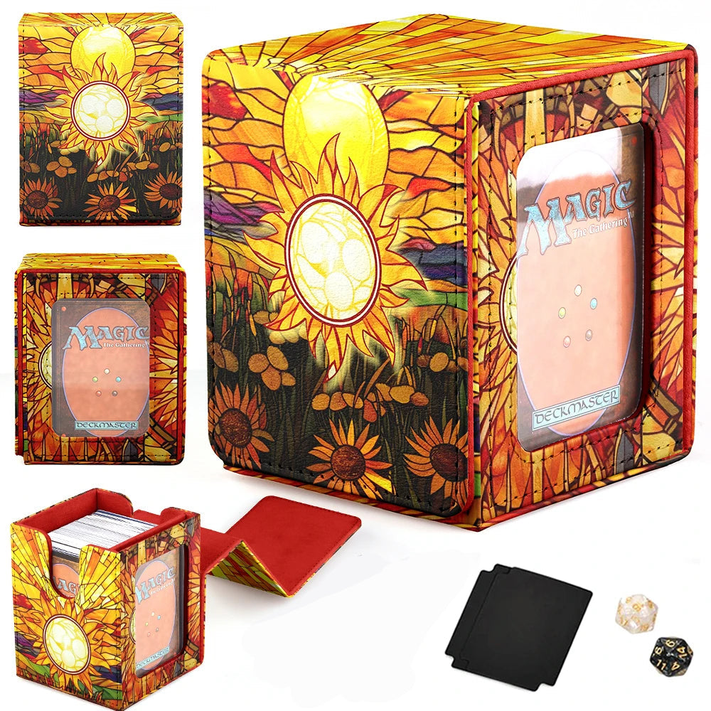 Stained Glass Plains Deck Box w/ Display