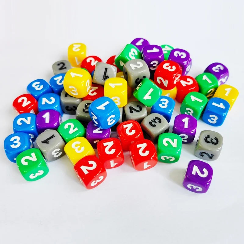 10Pcs Plain Number Dice