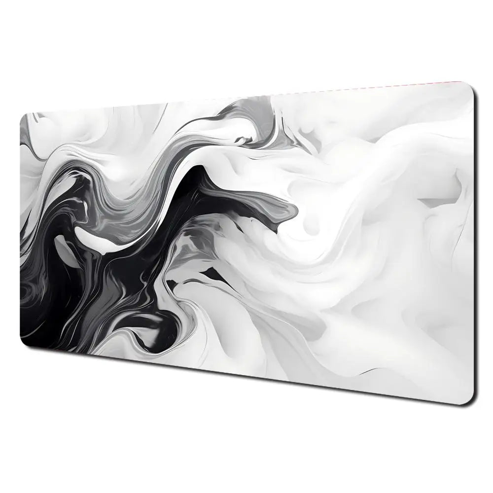 White Marble Abstract Playmat