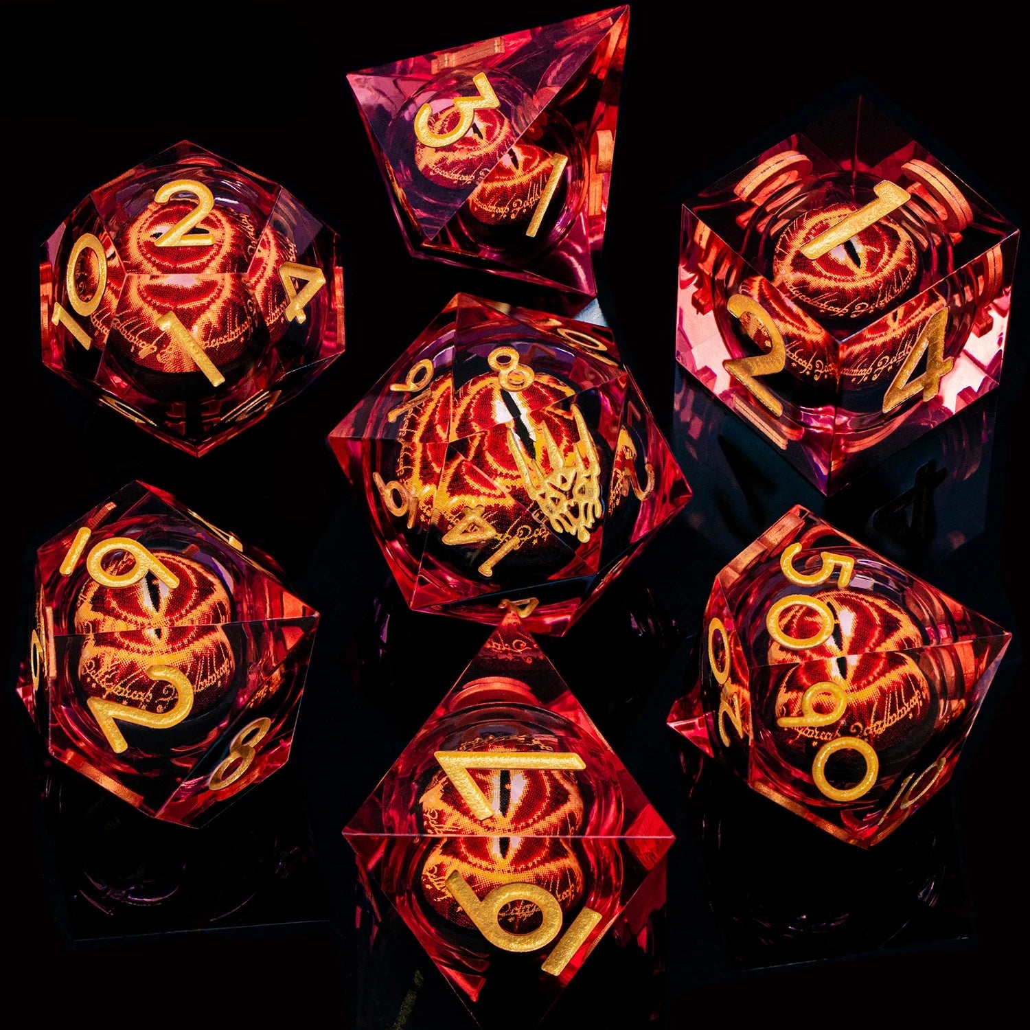 Eye of Sauron Themed Resin Dice Sets