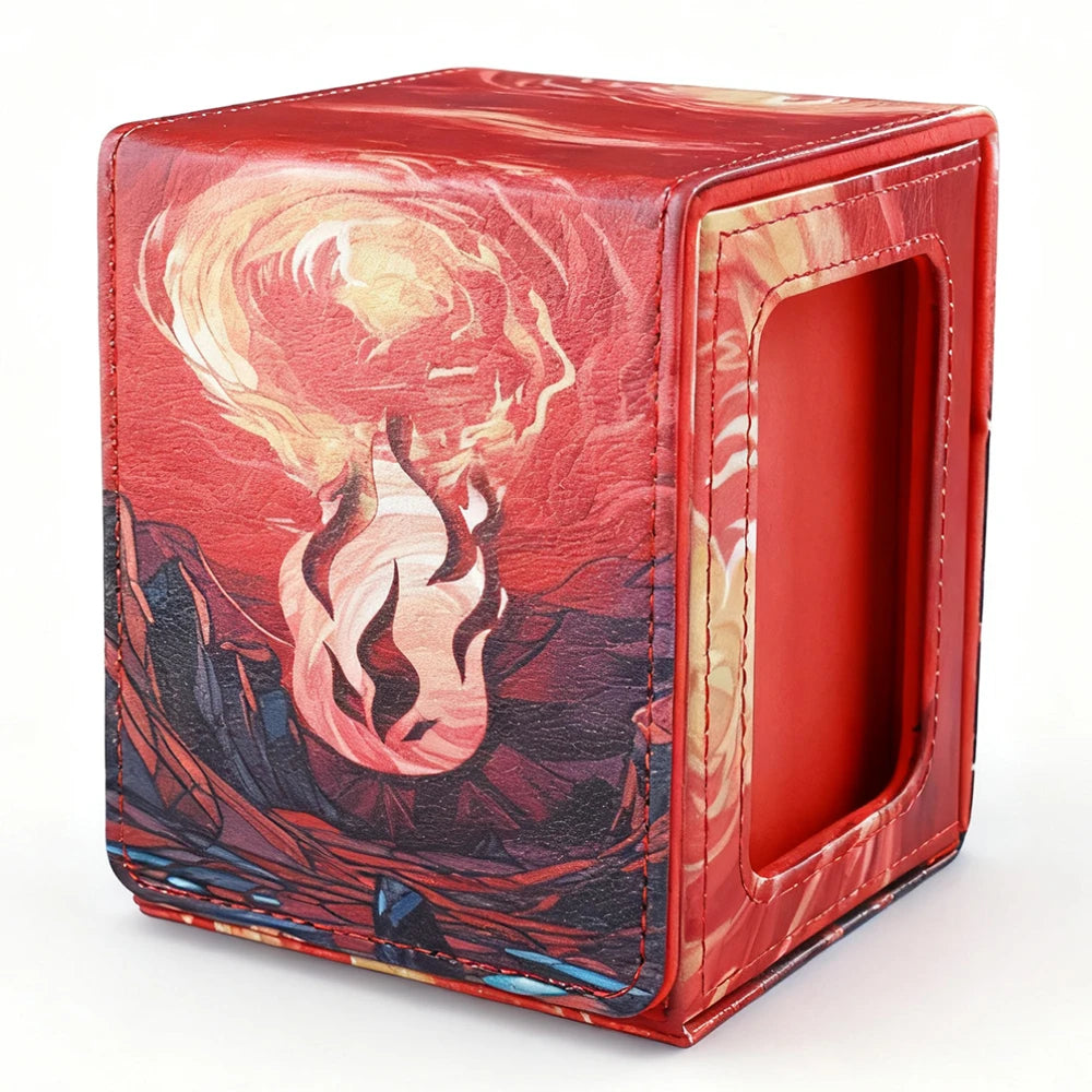 Stained Glass Mountain Deck Box w/ Display