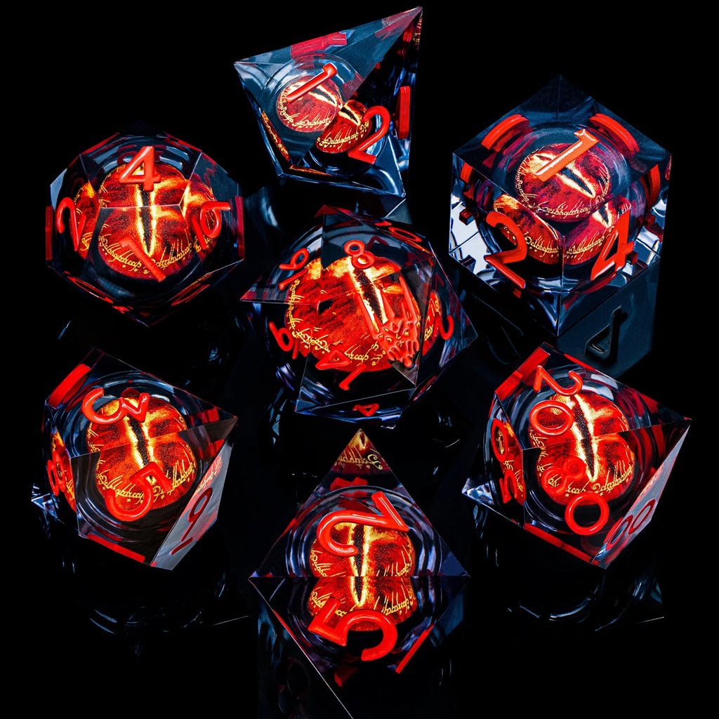 Eye of Sauron Themed Resin Dice Sets
