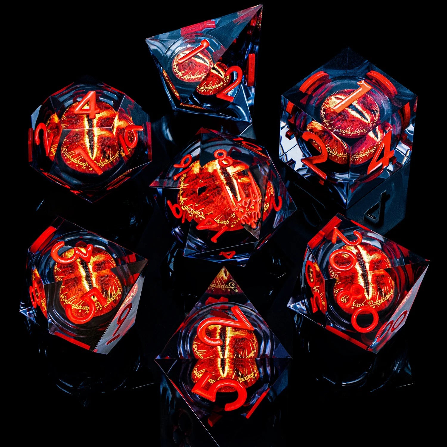 Eye of Sauron Themed Resin Dice Sets