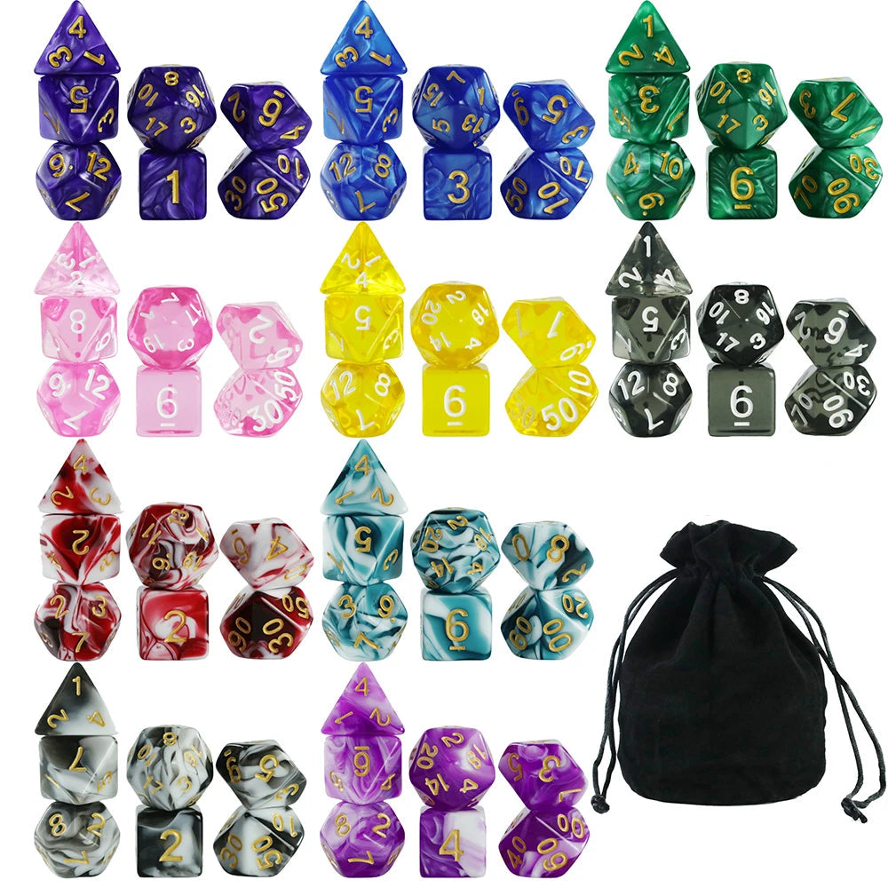 Assorted Dice Pack 10 Sets