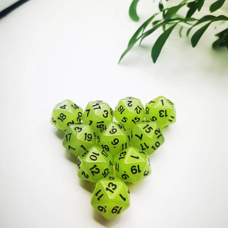 Glow in the Dark D20s 10pcs