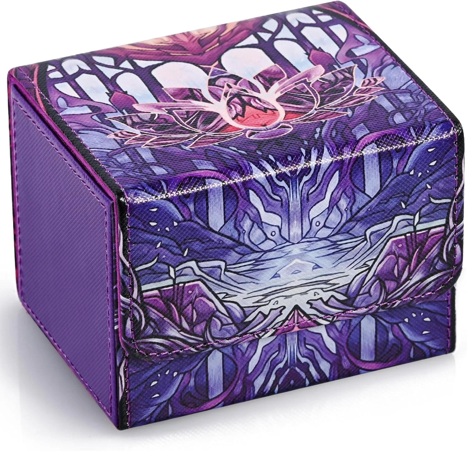 Stained Glass Lotus Deck Box