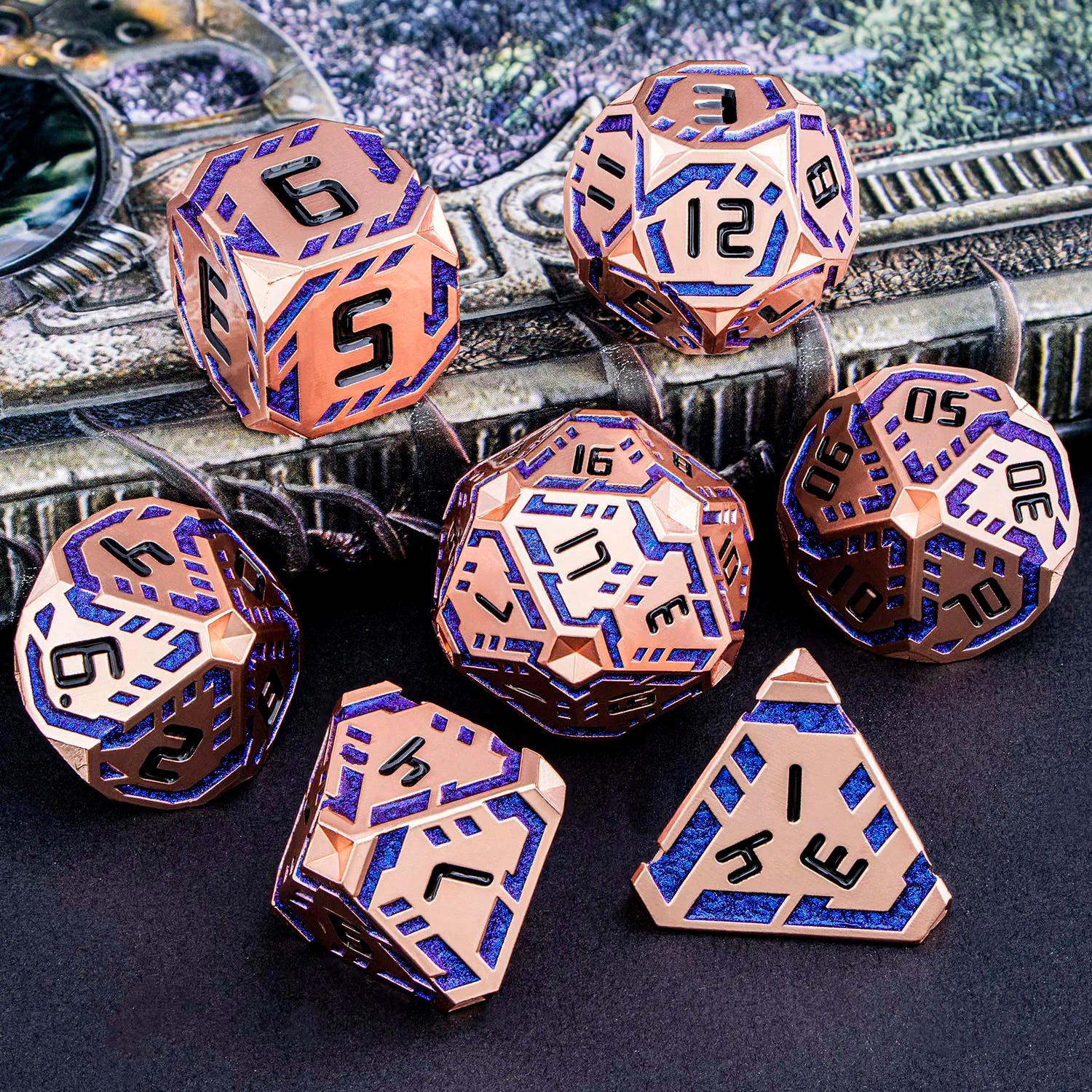 Futurist Metal Core Dice Sets
