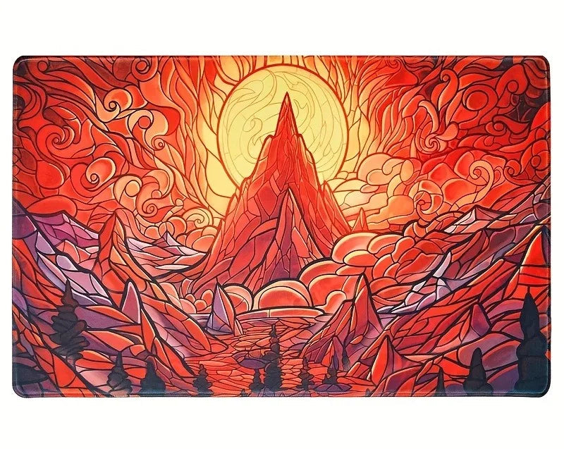 Stained Glass MTG Lands Playmats