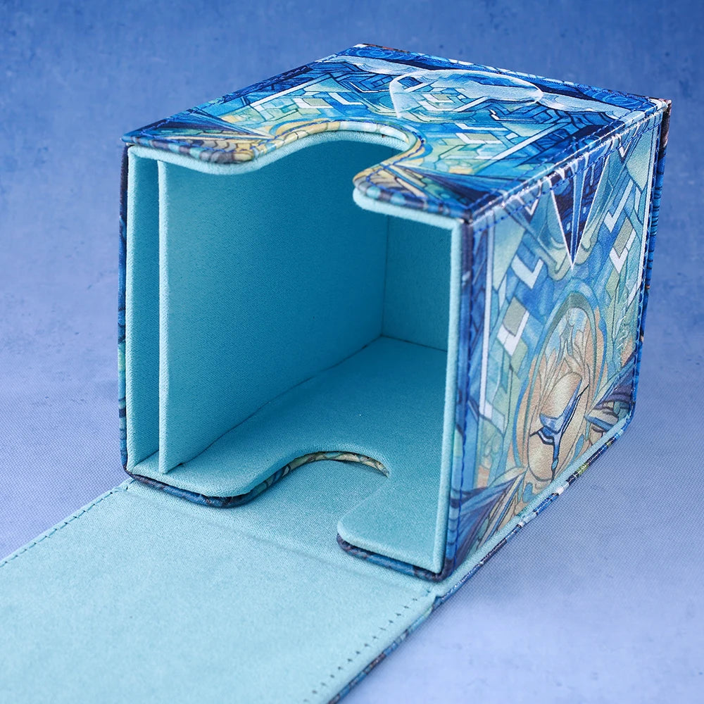 Blue Stained Glass Deck Box w/ Display