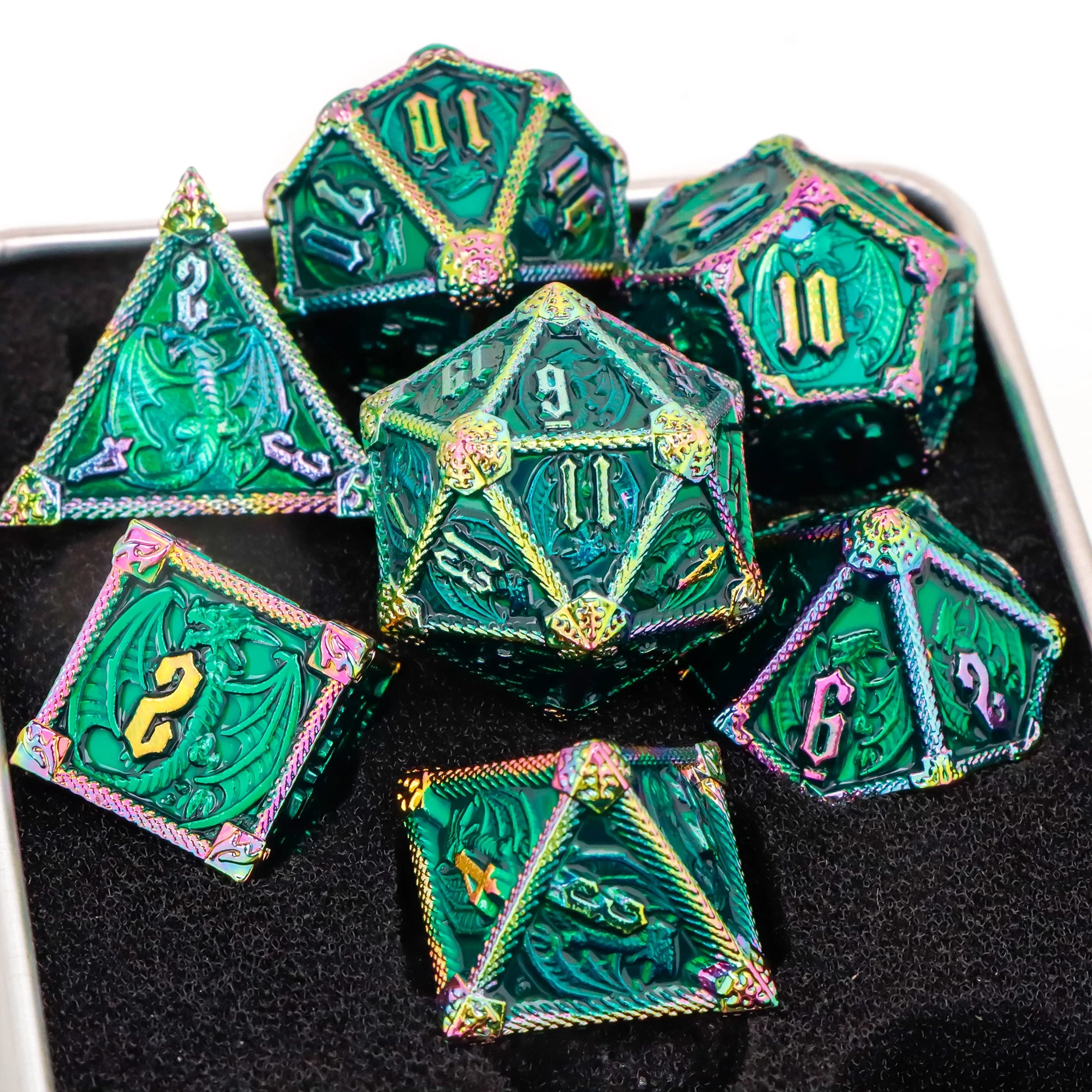 7pcs Unique Metal Dice