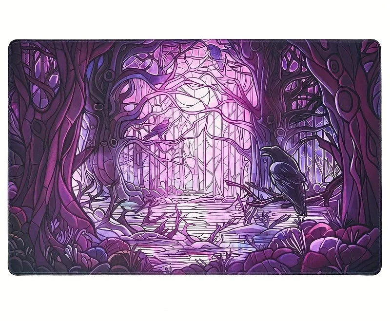 Stained Glass MTG Lands Playmats