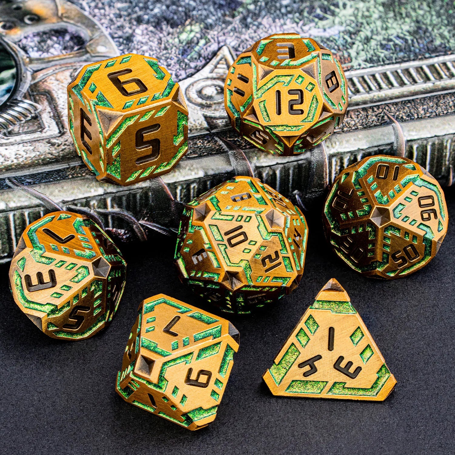Futurist Metal Core Dice Sets
