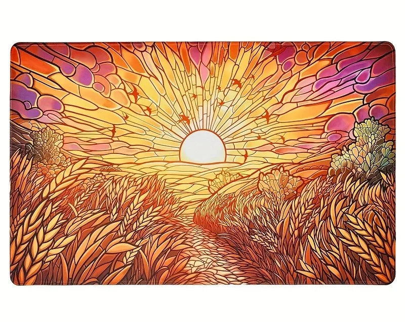 Stained Glass MTG Lands Playmats