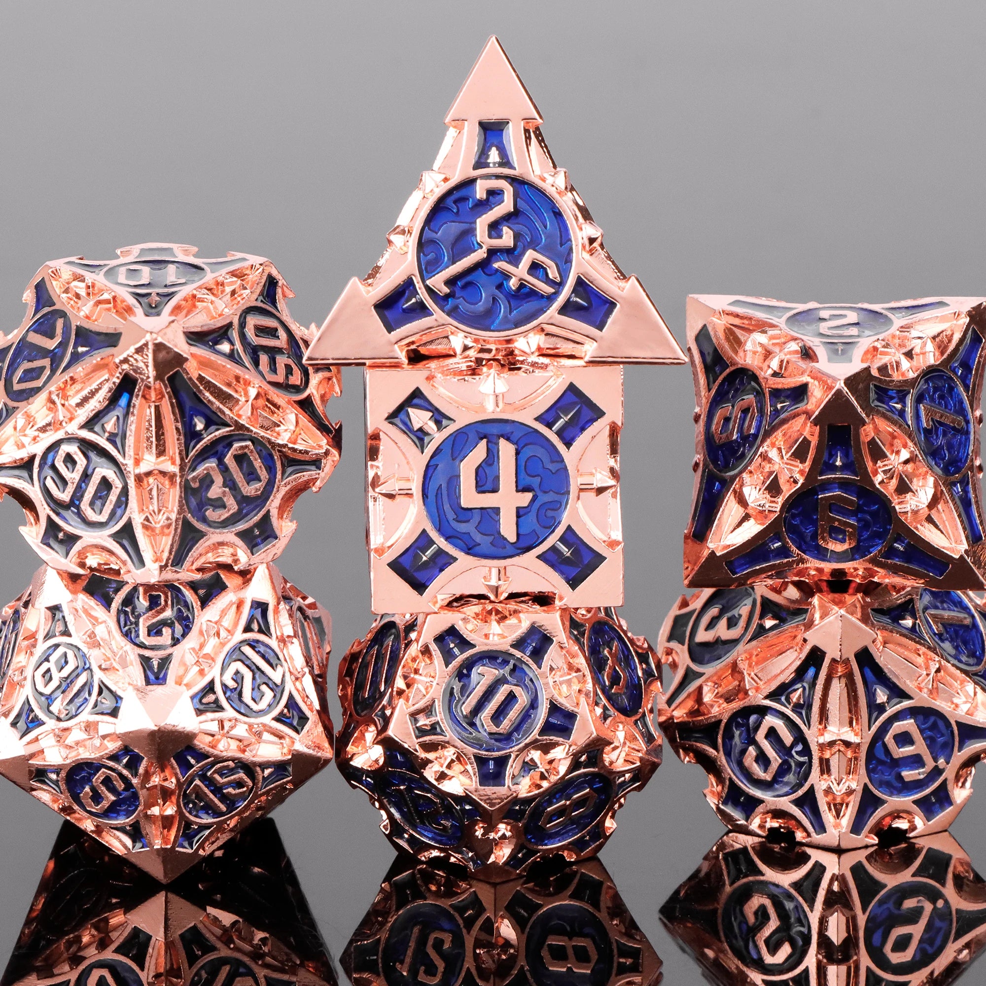 7pcs Unique Metal Dice